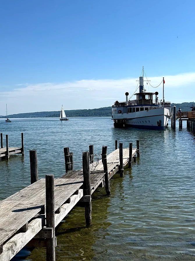 Ammersee — Raddampfer am Steg